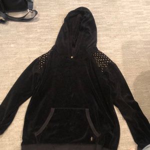 Juicy couture velour hoodie with bronze studs
